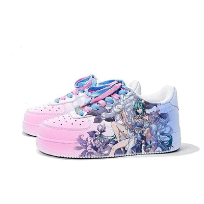 [Custom A girl with an ancient style in the 2D world]  Air Force 1 Skateboarding Shoes Women's Low-top