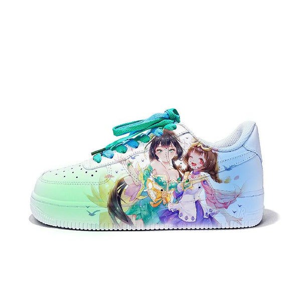 [Custom A girl from the second dimension]  Air Force 1 Skateboard Shoes Women's Low-Top
