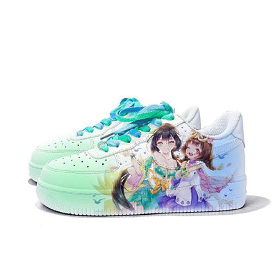 [Custom A girl from the second dimension]  Air Force 1 Skateboard Shoes Women's Low-Top