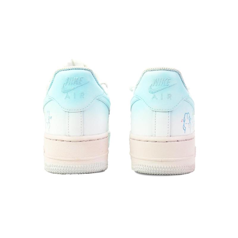 [Custom Travel Around The Galaxy]  Air Force 1 Skateboarding Shoes Women's Low-top Blue/pink/white