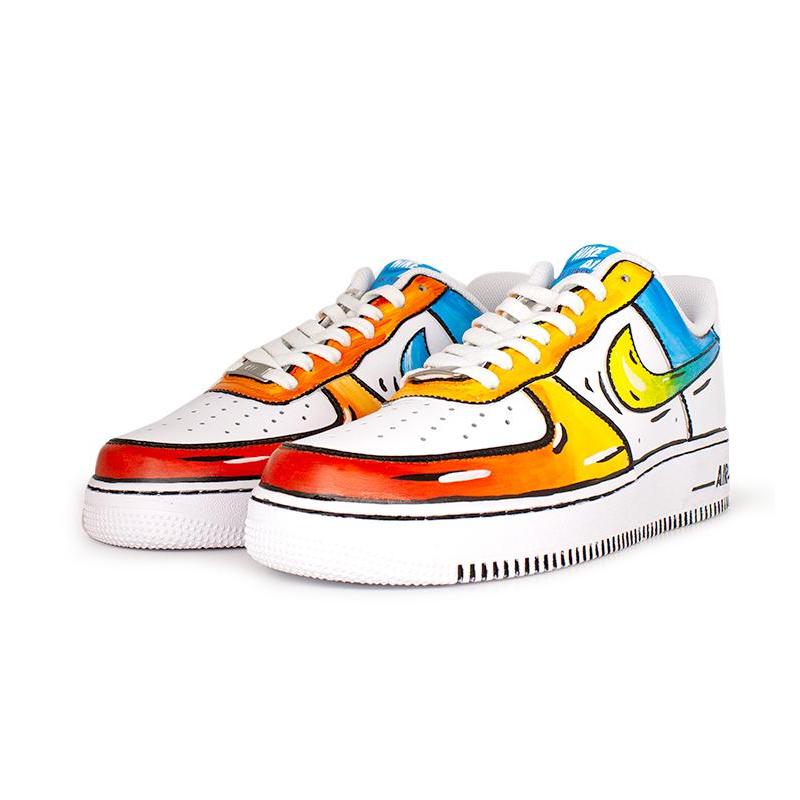[Custom A female style of anime and 2D graffiti]  Air Force 1 Skateboarding Shoes Women's