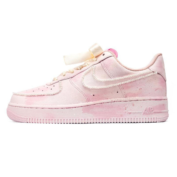 [Custom Pink Utopia]  Air Force 1 Skateboarding Shoes Women's