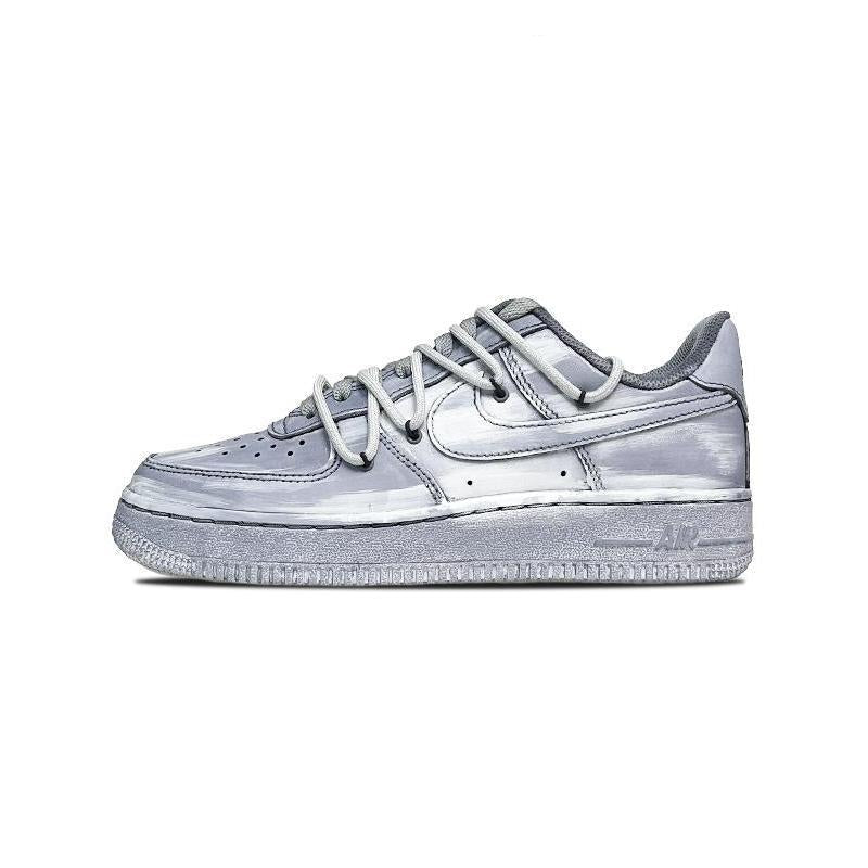 [Custom Grey immersion]  Air Force 1 Skateboarding Shoes Women's