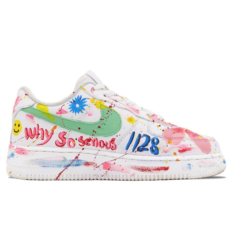 [Custom Color Graffiti]  Air Force 1 Skateboarding Shoes Women's