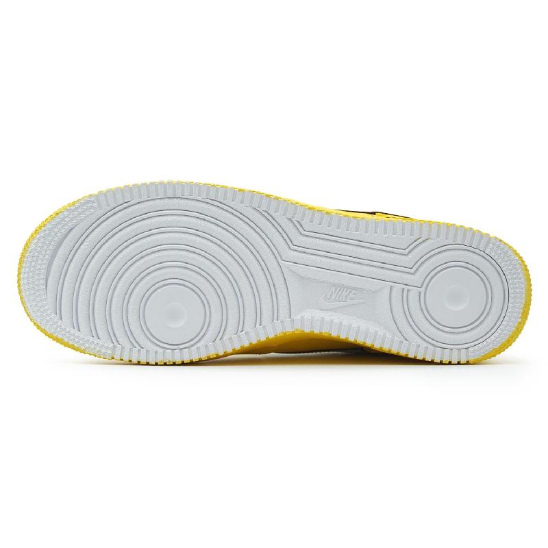 [Custom Women's pure and mellow citron]  Air Force 1 Skateboard Shoes Women's Low-Top Yellow/Gray