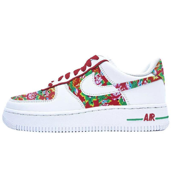 [Custom A large northeastern flower for women]  Air Force 1 Skateboarding Shoes Women's