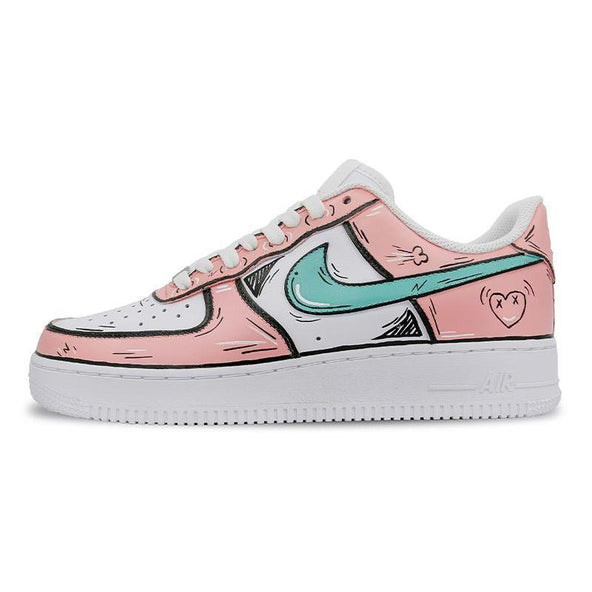 [Custom Female 2D strawberry milkshake]  Air Force 1 Skateboarding Shoes Women's