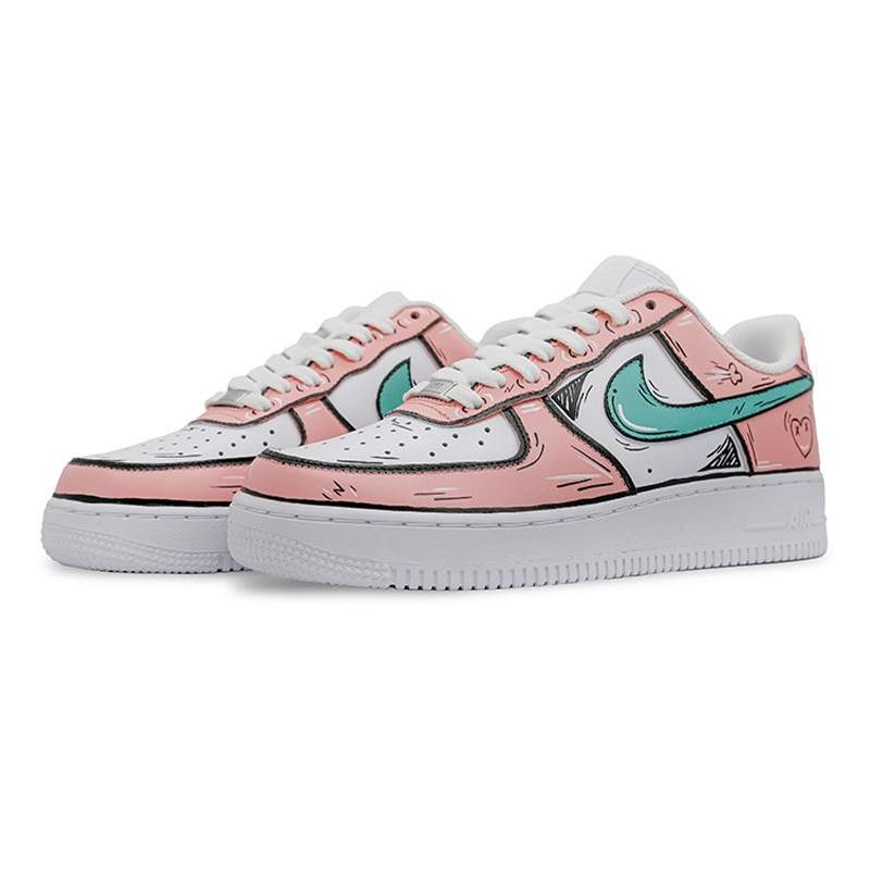 [Custom Female 2D strawberry milkshake]  Air Force 1 Skateboarding Shoes Women's