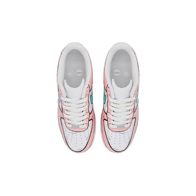[Custom Female 2D strawberry milkshake]  Air Force 1 Skateboarding Shoes Women's