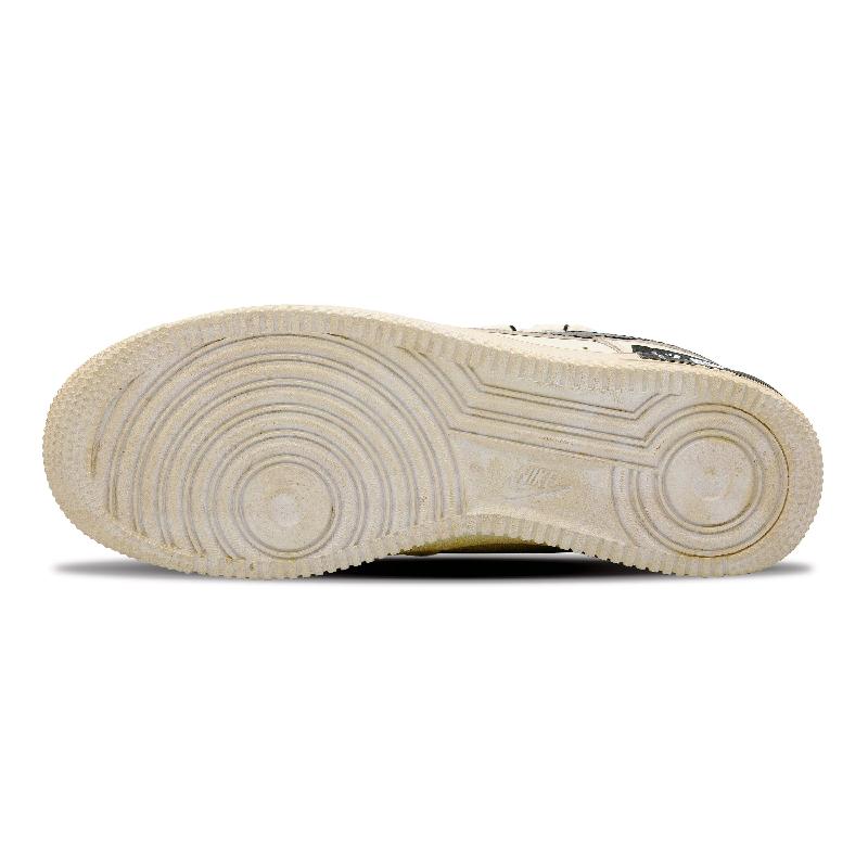[Custom Women's coffee dyed cashew flower]  Air Force 1 Skateboard Shoes Women's Low-Top Brown