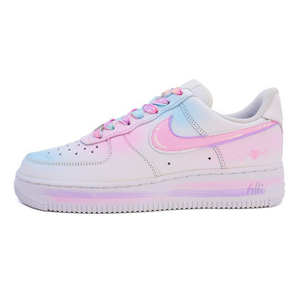 [Custom Marshmallow A068]  Air Force 1 Skateboarding Shoes Women's