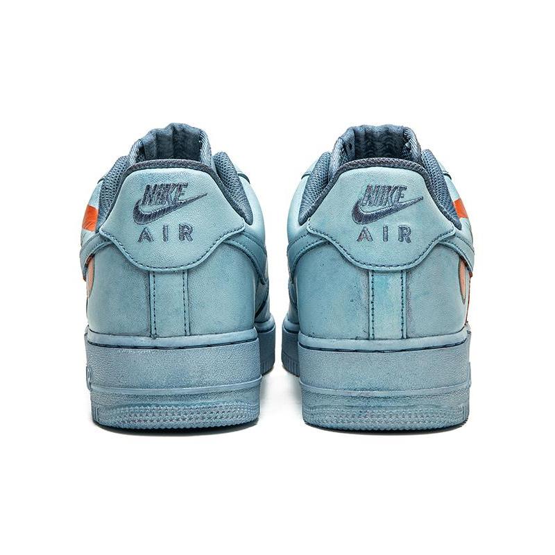 [Custom Abstract painting for women in light blue]  Air Force 1 Skateboarding Shoes Women's Low-top Light Blue