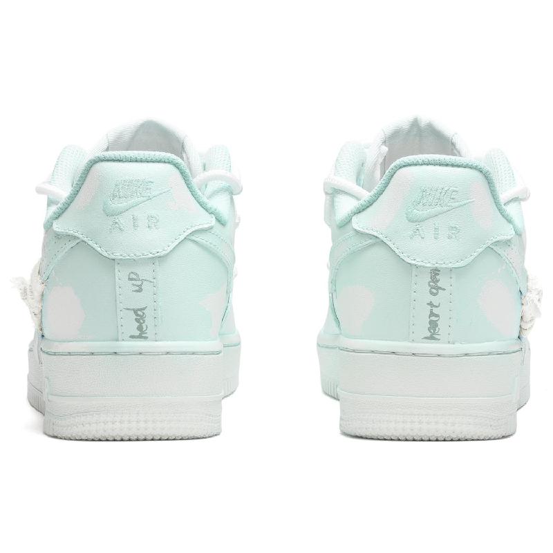 [Custom Women's scratch-off card with a cross in white and green]  Air Force 1 Skateboarding Shoes Women's