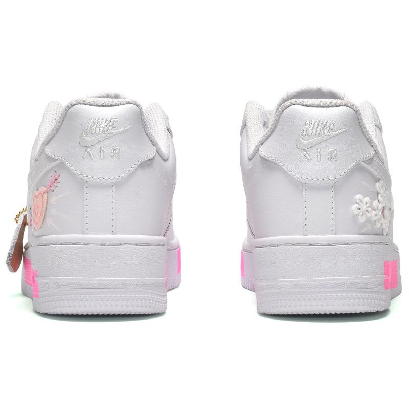 [Custom Women's cross-shaped heart-shaped white powder]  Air Force 1 Skateboarding Shoes Women's