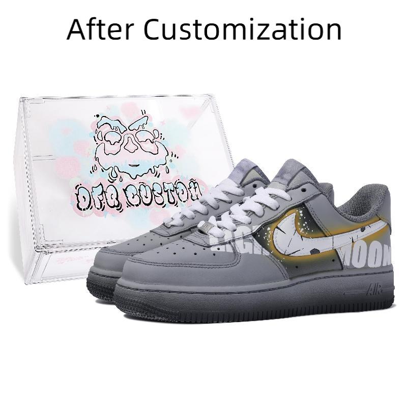 [Custom THEMOON-BOX] Nike Air Force 1 Skateboarding Shoes Women's