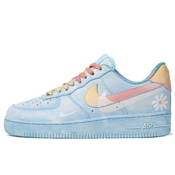 [Custom North Carolina Blue]  Air Force 1 Skateboarding Shoes Women's