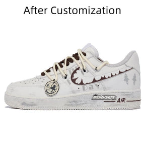 [Custom April Fool's Day for women xhzz] Nike Air Force 1 Skateboarding Shoes Women's