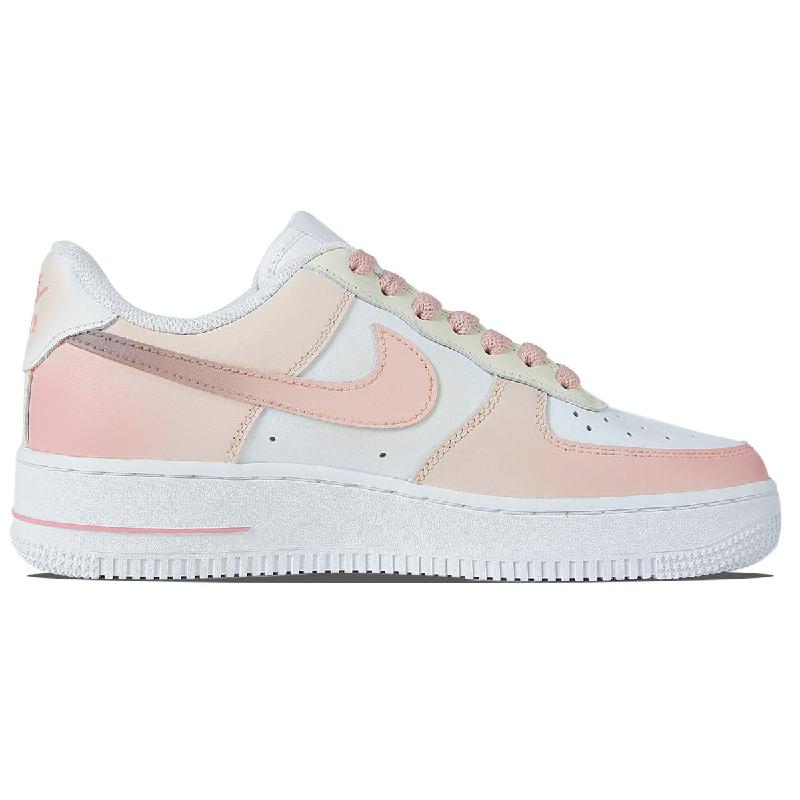 [Custom The heart-fluttering rose is pink and white]  Air Force 1 Skateboarding Shoes Women's