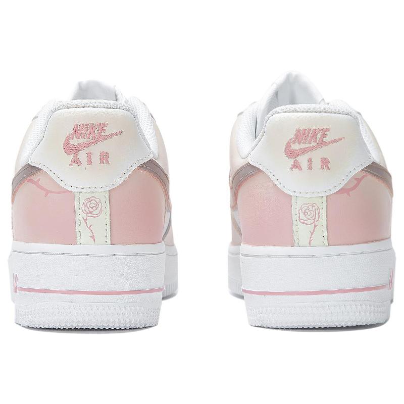 [Custom The heart-fluttering rose is pink and white]  Air Force 1 Skateboarding Shoes Women's