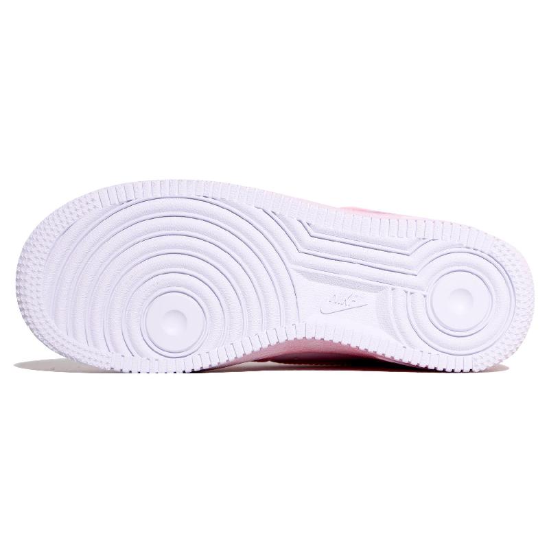 [Custom Pink Smudge ]  Air Force 1 Skateboarding Shoes Women's Low-top Pink, White