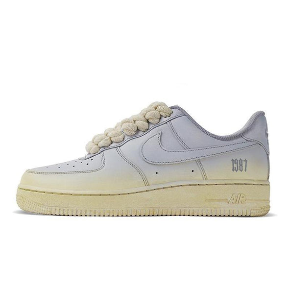[Custom Low-top haze purple sneakers for women]  Air Force 1 Skateboarding Shoes Women's Low-top Purple/Yellow