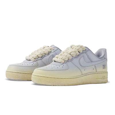 [Custom Low-top haze purple sneakers for women]  Air Force 1 Skateboarding Shoes Women's Low-top Purple/Yellow