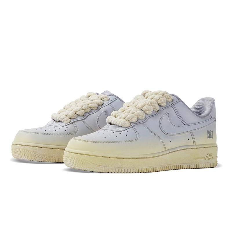 [Custom Low-top haze purple sneakers for women]  Air Force 1 Skateboarding Shoes Women's Low-top Purple/Yellow