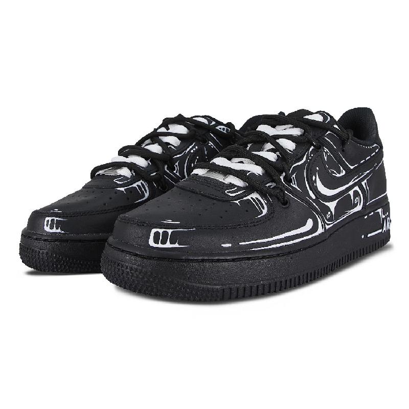 [Custom A Feast of Decay]  Air Force 1 Skateboarding Shoes Women's Low-top White