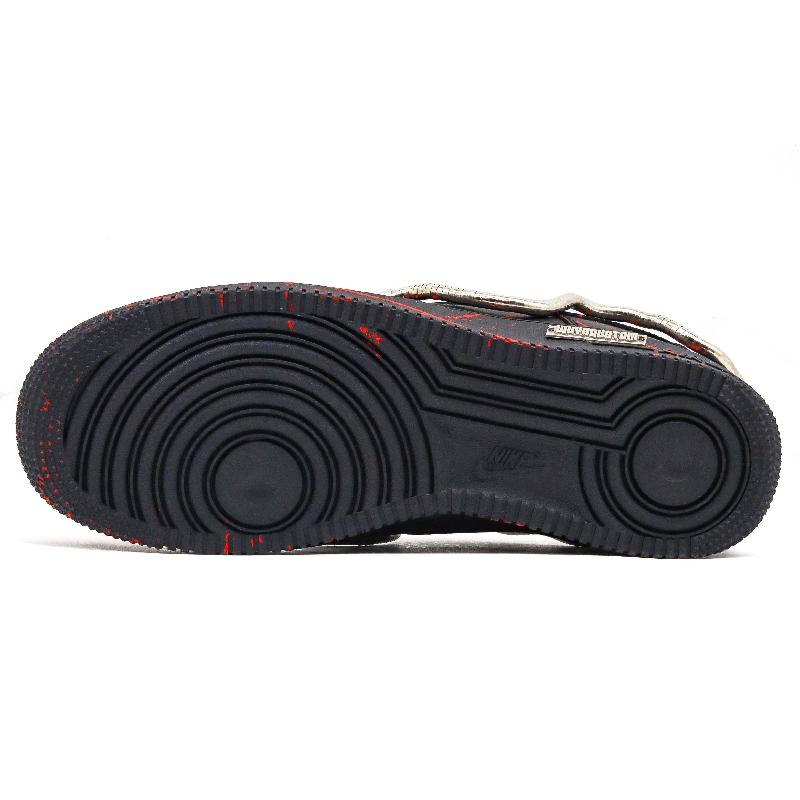 [Custom The female version of the Soaring Snake]  Air Force 1 Skateboarding Shoes Women's Low-top Black/Red