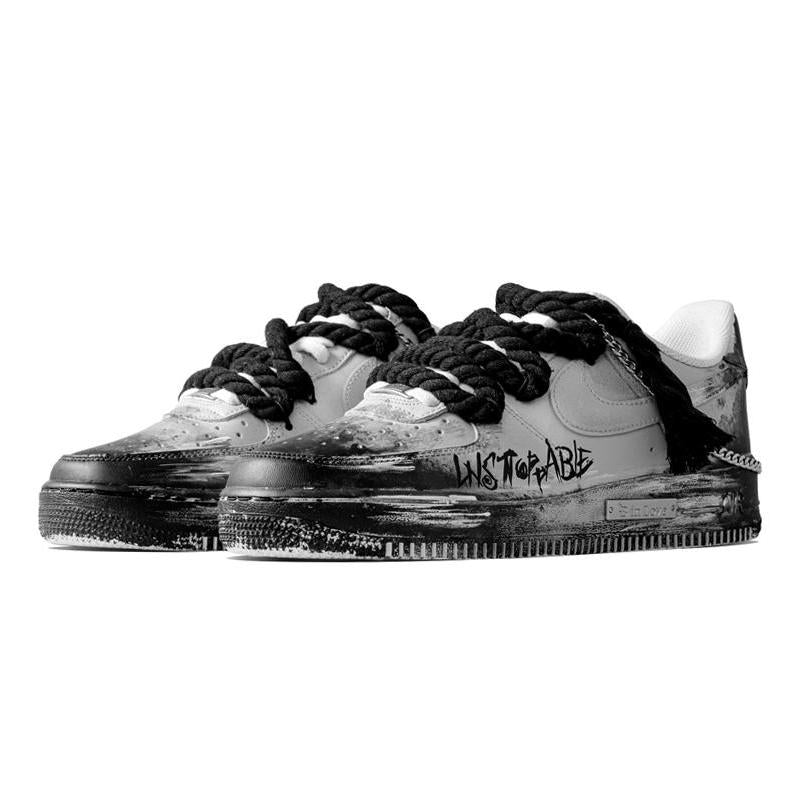 [Custom Dark Halloween]  Air Force 1 Skateboarding Shoes Women's