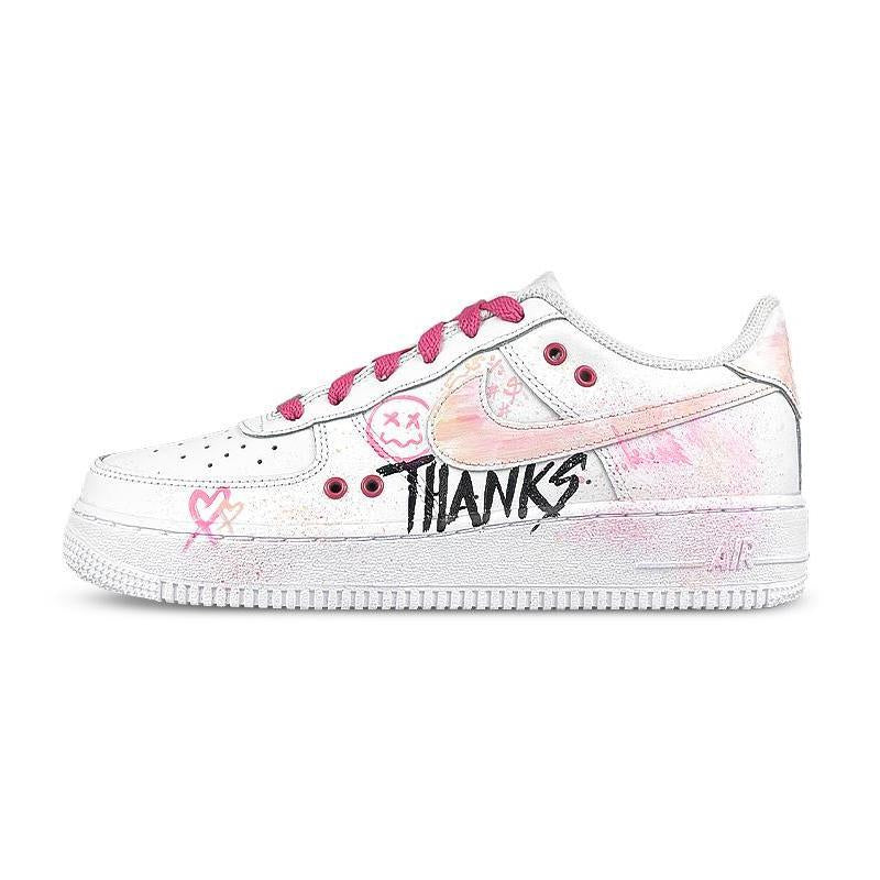 [Custom Satin Sugar]  Air Force 1 Skateboarding Shoes Women's