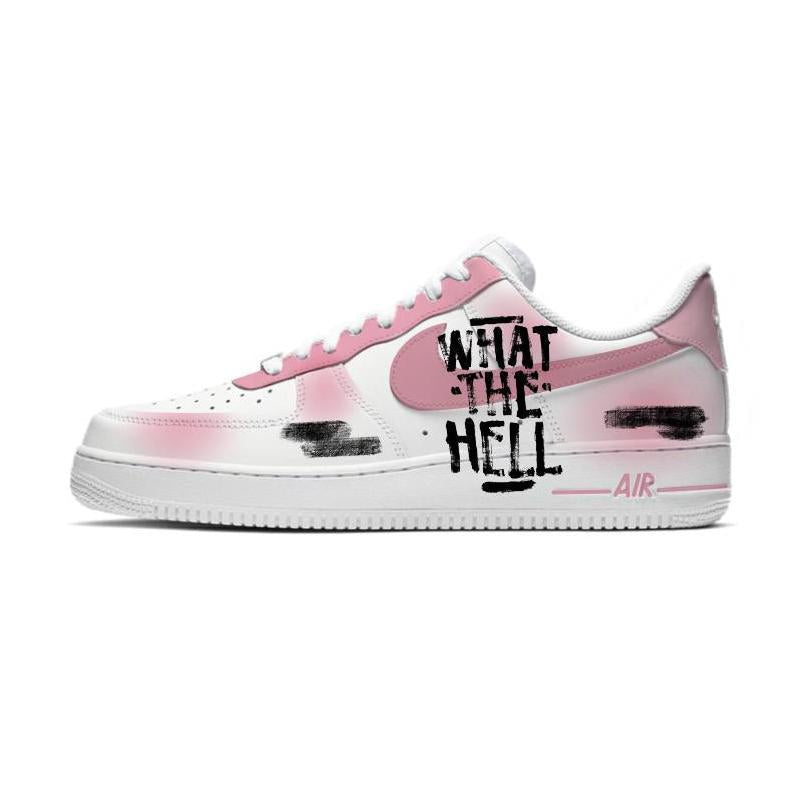 [Custom Passionate love with pink charm]  Air Force 1 Kids' Skateboarding Shoes Grade School