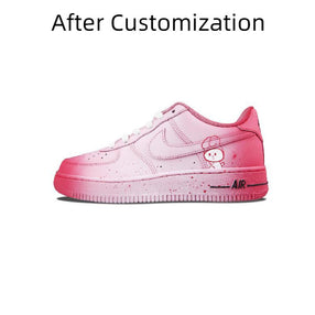 [Custom Pink Rabbit Planet] Nike Air Force 1 Skateboarding Shoes Women's