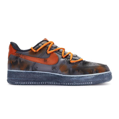 [Custom Female battle damage]  Air Force 1 Skateboarding Shoes Women's Low-top Black