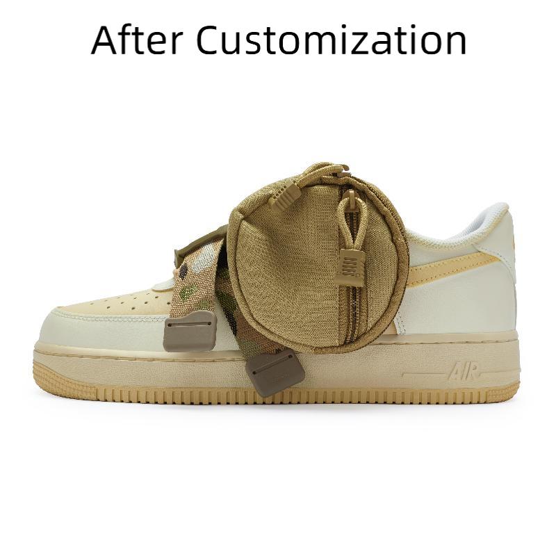 [Custom Female task force] Nike Air Force 1 Skateboarding Shoes Women's Low-top Army Green