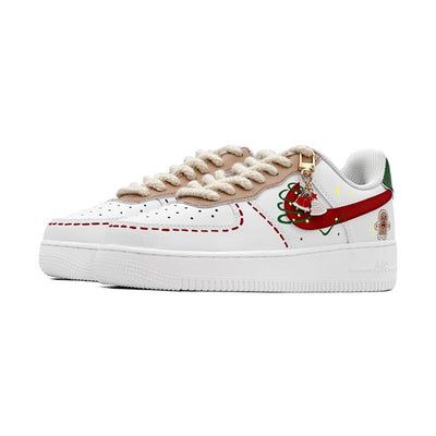 [Custom Christmas Gingerbread Girl]  Air Force 1 Skateboarding Shoes Women's