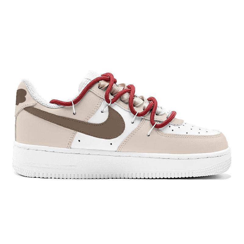 [Custom Santa Fawn S-BOX] Nike Air Force 1 Kids' Skateboarding Shoes Grade School