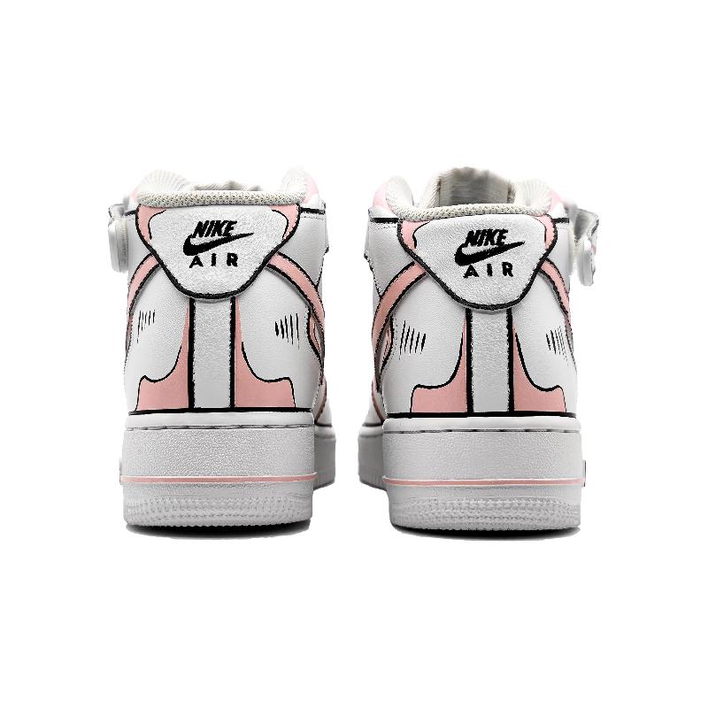 [Custom Dynamic 2D pink and grey for women]  Air Force 1 Skateboarding Shoes Women's