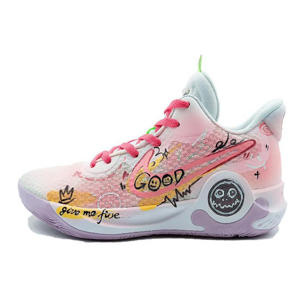[Custom Give Me Five]  KD Trey 5 IX Vintage Basketball Shoes Unisex Mid-top Pink