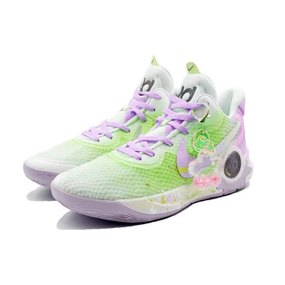 [Custom The fallen cherry blossoms are a riot of green]  KD Trey 5 IX Vintage Basketball Shoes Unisex Low-top Green