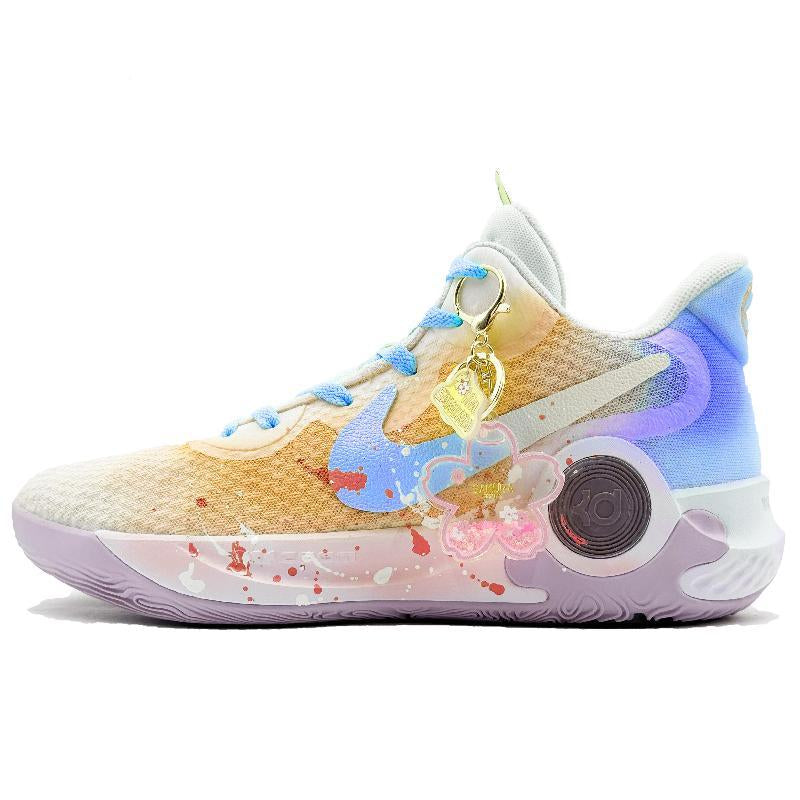 [Custom The fallen cherry blossoms are a riot of yellow]  KD Trey 5 IX Vintage Basketball Shoes Unisex Low-top Yellow
