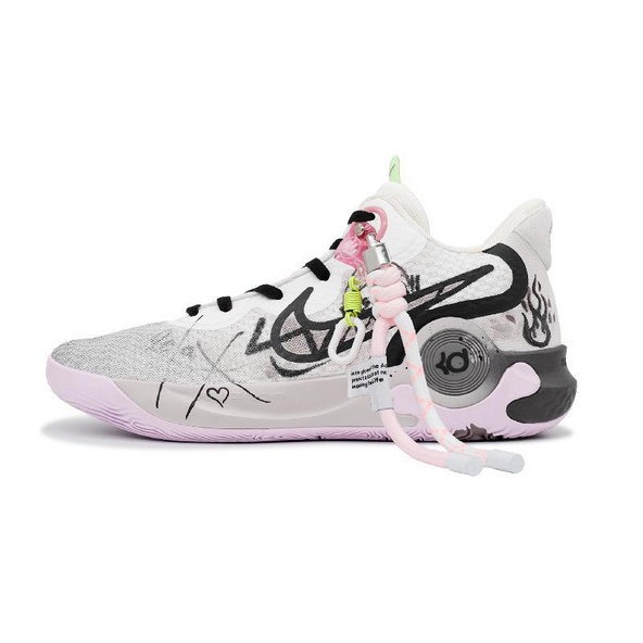 [Custom Ice and Shadow]  KD Trey 5 IX Vintage Basketball Shoes Unisex Mid-Top Gray/Black