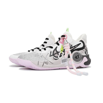 [Custom Ice and Shadow]  KD Trey 5 IX Vintage Basketball Shoes Unisex Mid-Top Gray/Black