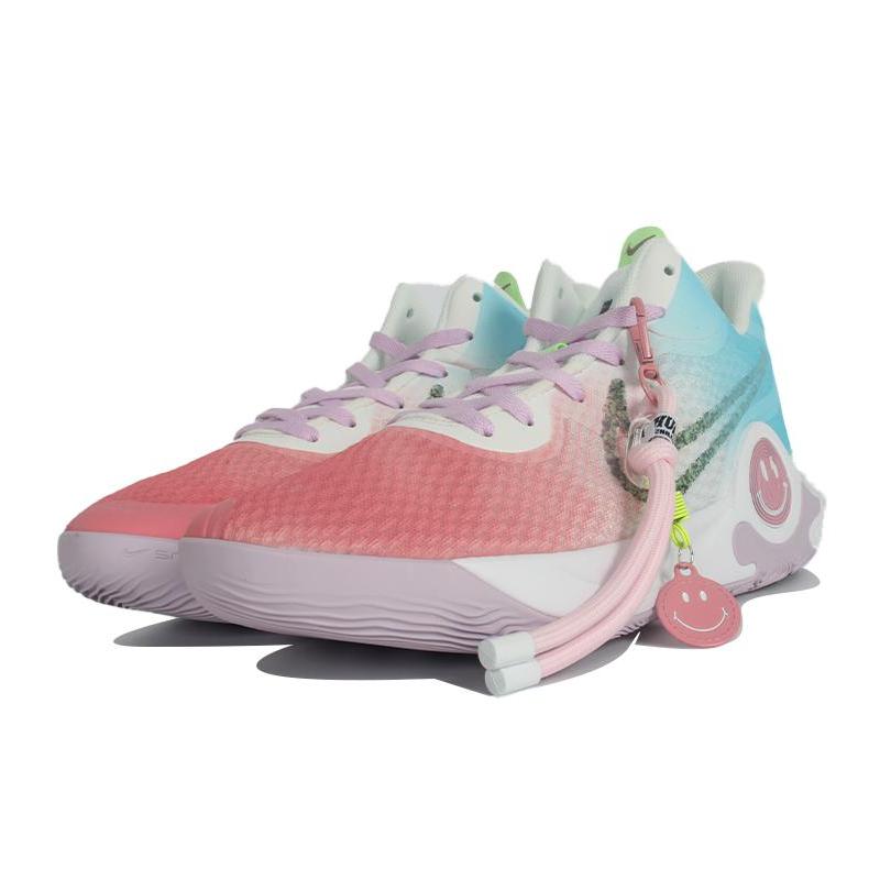 [Custom The candy is super sweet]  KD Trey 5 IX Vintage Basketball Shoes Unisex Mid-top White/purple