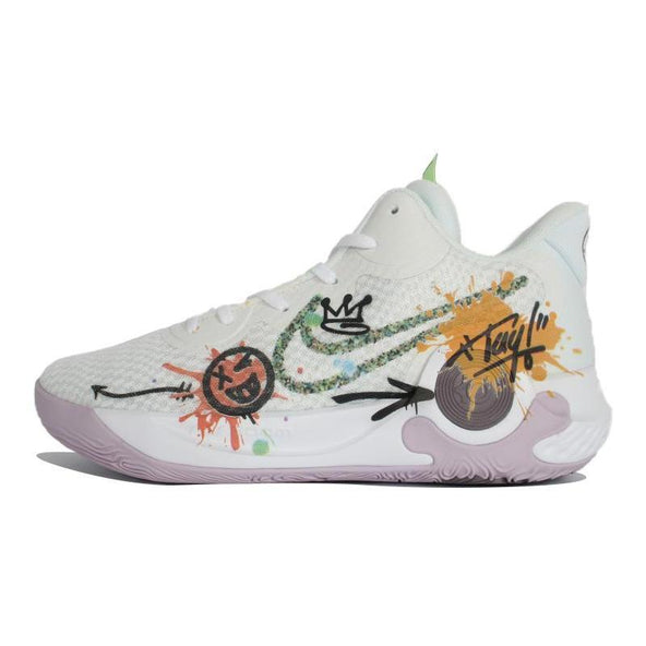 [Custom Colorful summer]  KD Trey 5 IX Vintage Basketball Shoes Unisex Mid-top White/purple