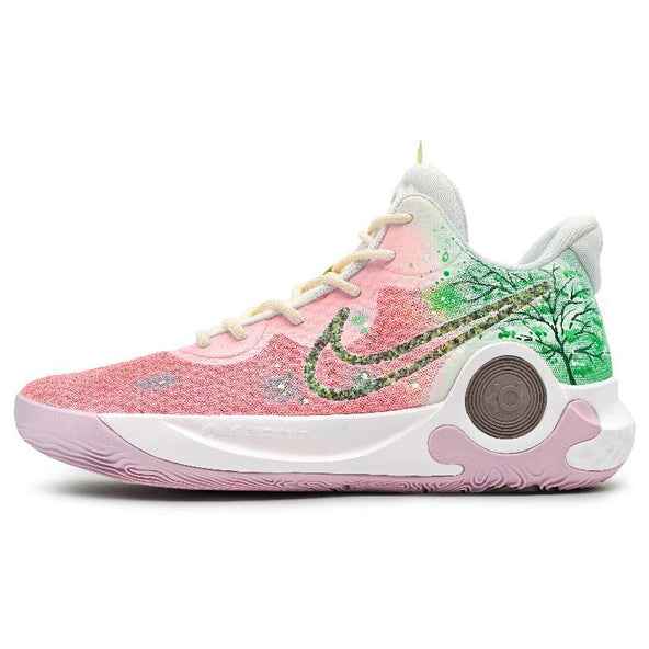 [Custom The four seasons cherry blossoms are red, pink and green]  Trey 5 Vintage Basketball Shoes Unisex Mid-top Green