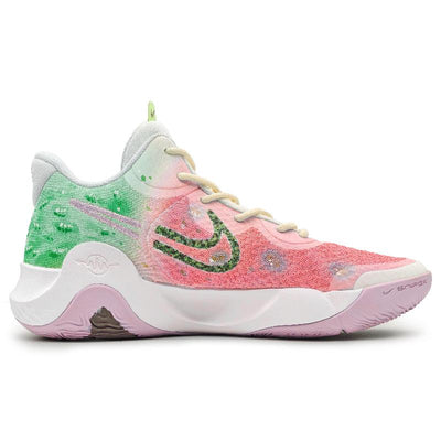 [Custom The four seasons cherry blossoms are red, pink and green]  Trey 5 Vintage Basketball Shoes Unisex Mid-top Green