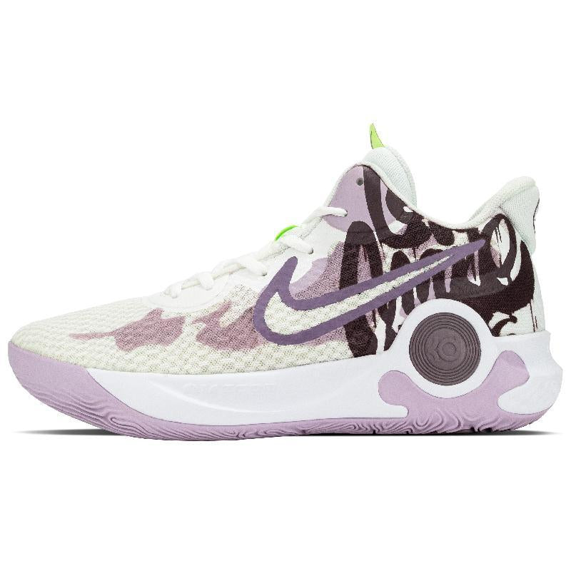 [Custom The streets are lively]  Trey 5 Vintage Basketball Shoes Unisex Mid-top Purple/white