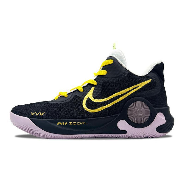 [Custom The lone warrior]  KD Trey 5 IX Vintage Basketball Shoes Unisex Mid-top Black/Gold