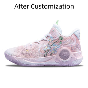 [Custom The late night is quiet and the years are fragrant] Nike KD Trey 5 IX Vintage Basketball Shoes Unisex Low-top White/green/yellow